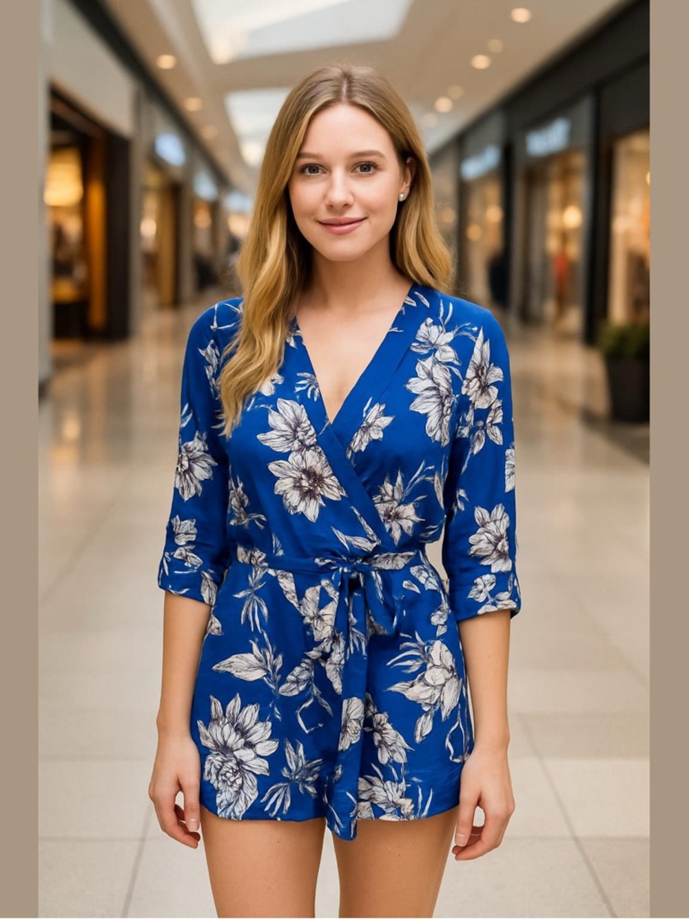 Yumi Kim Floral Wrap-Style Liz Romper‎ size S